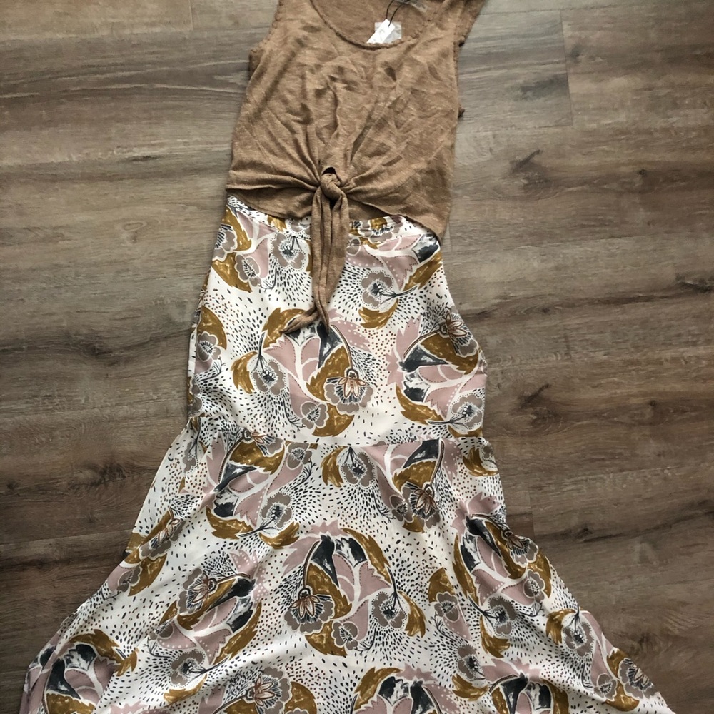 Free People side slit maxi skirt